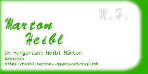 marton heibl business card