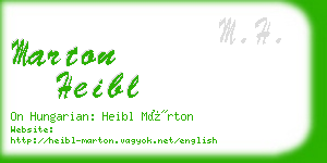 marton heibl business card